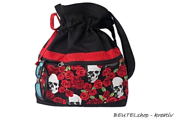 Ballontasche Nr.12 "skull and roses"
